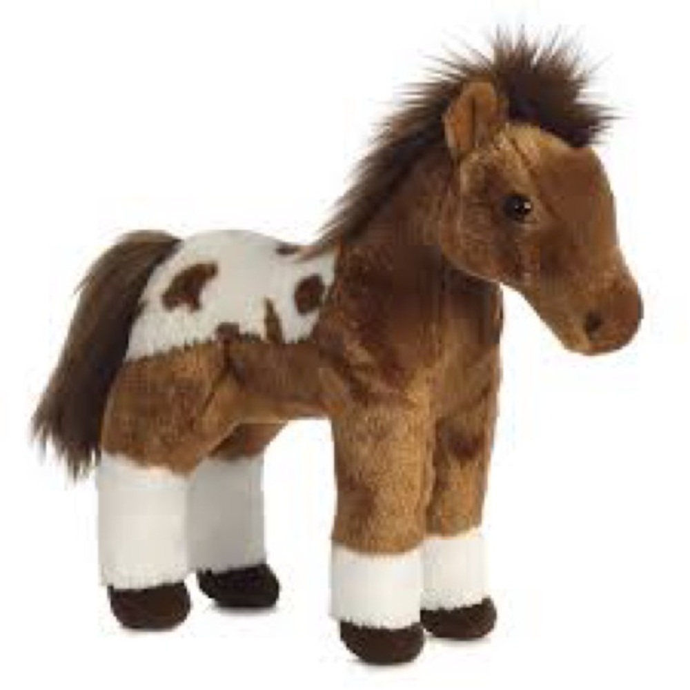Aurora Western Dakota plush horse Pony Brown Spotted Paint 12” toy cuddle soft
